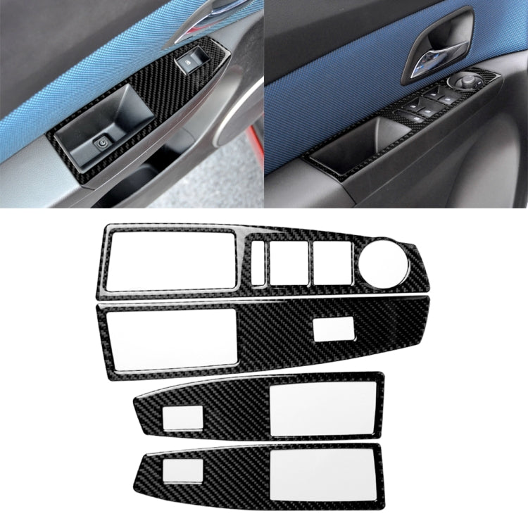 Car Carbon Fiber Window Lift Switch Panel Decorative Sticker for Chevrolet Cruze 2009-2015, Left Drive - Car Interior Mouldings by PMC TechLife | Online Shopping South Africa | PMC TechLife | Buy Now Pay Later Mobicred