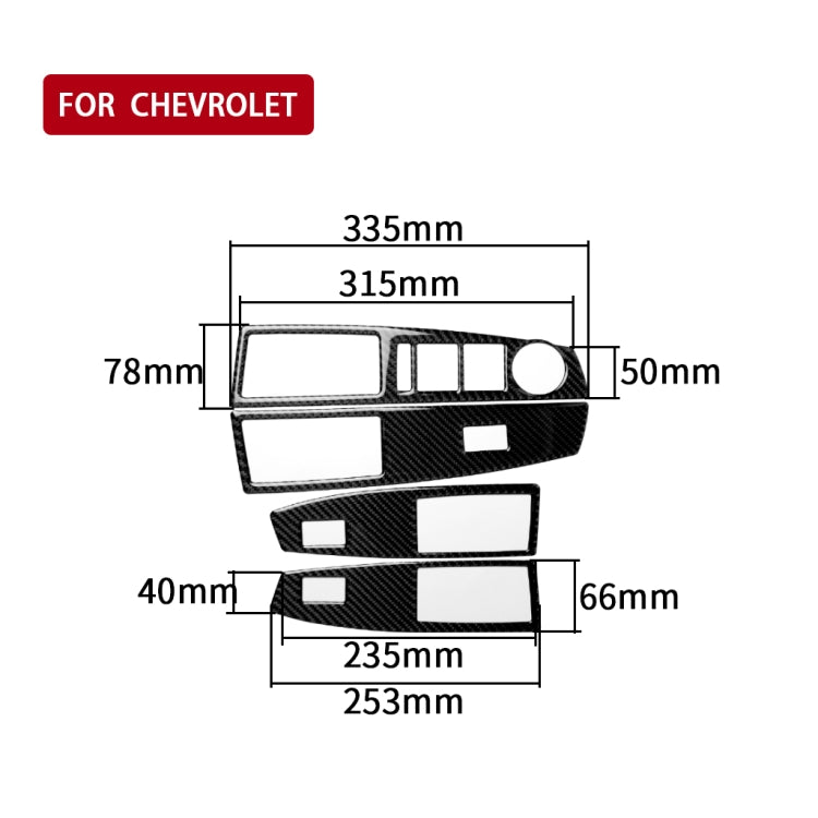 Car Carbon Fiber Window Lift Switch Panel Decorative Sticker for Chevrolet Cruze 2009-2015, Left Drive - Car Interior Mouldings by PMC TechLife | Online Shopping South Africa | PMC TechLife | Buy Now Pay Later Mobicred