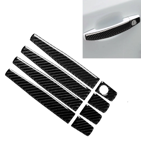 Car Carbon Fiber Door Handle Decorative Sticker for Chevrolet Cruze 2009-2015, Left and Right Drive Universal