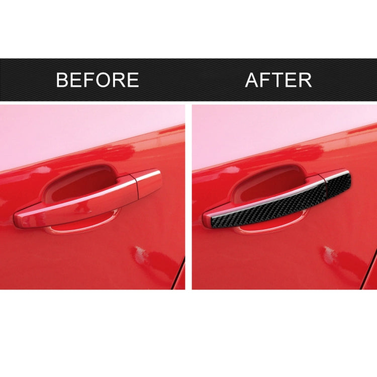 Car Carbon Fiber Door Handle Decorative Sticker for Chevrolet Cruze 2009-2015, Left and Right Drive Universal