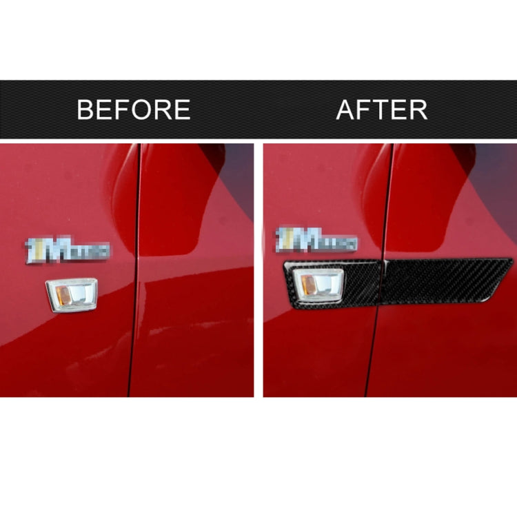 4 in 1 Car Carbon Fiber Turn Light Panel Decorative Sticker for Chevrolet Cruze 2009-2015, Left and Right Drive Universal