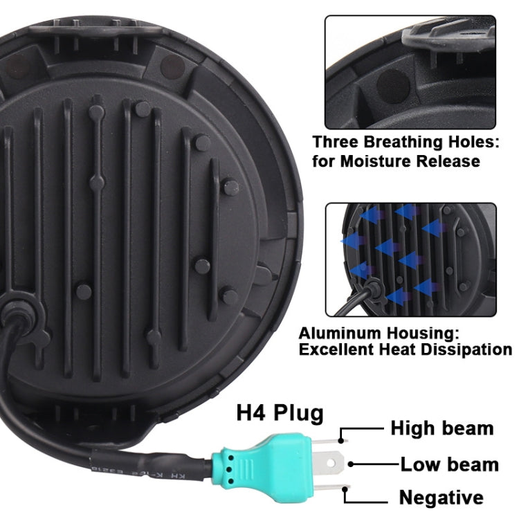 7 inch Round LED Motorcycle Headlight Modified Spotlight for Honda(Black) - Headlights by PMC TechLife | Online Shopping South Africa | PMC TechLife | Buy Now Pay Later Mobicred