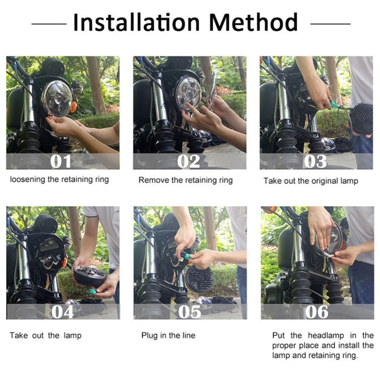 7 inch Round LED Motorcycle Headlight Modified Spotlight for Honda(Black) - Headlights by PMC TechLife | Online Shopping South Africa | PMC TechLife | Buy Now Pay Later Mobicred