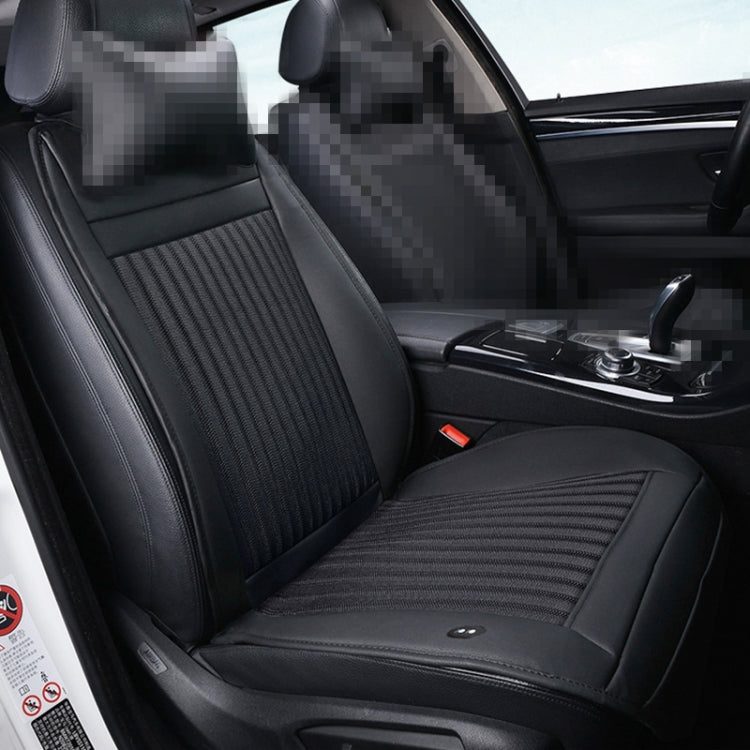 Car 12V Cushion Summer USB Breathable Ice Silk Seat Cover, Eight Fans + Ventilation and Refrigeration (Black)