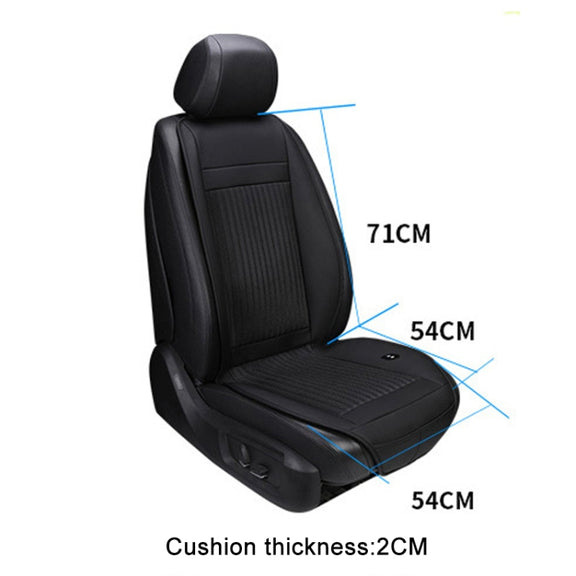 Car 12V Cushion Summer USB Breathable Ice Silk Seat Cover, Eight Fans + Ventilation and Refrigeration (Black)