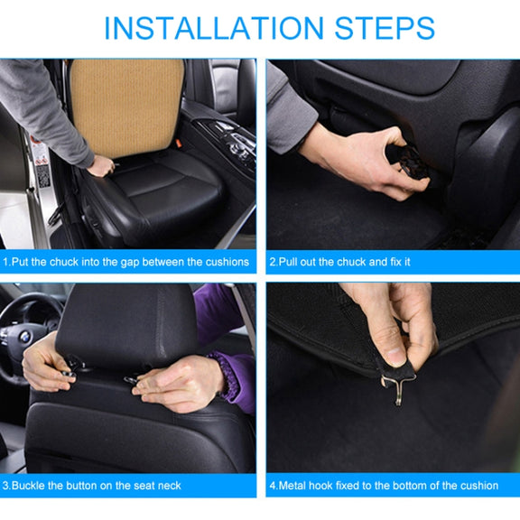 Car 12V Cushion Summer USB Breathable Ice Silk Seat Cover, Eight Fans + Ventilation and Refrigeration (Black)