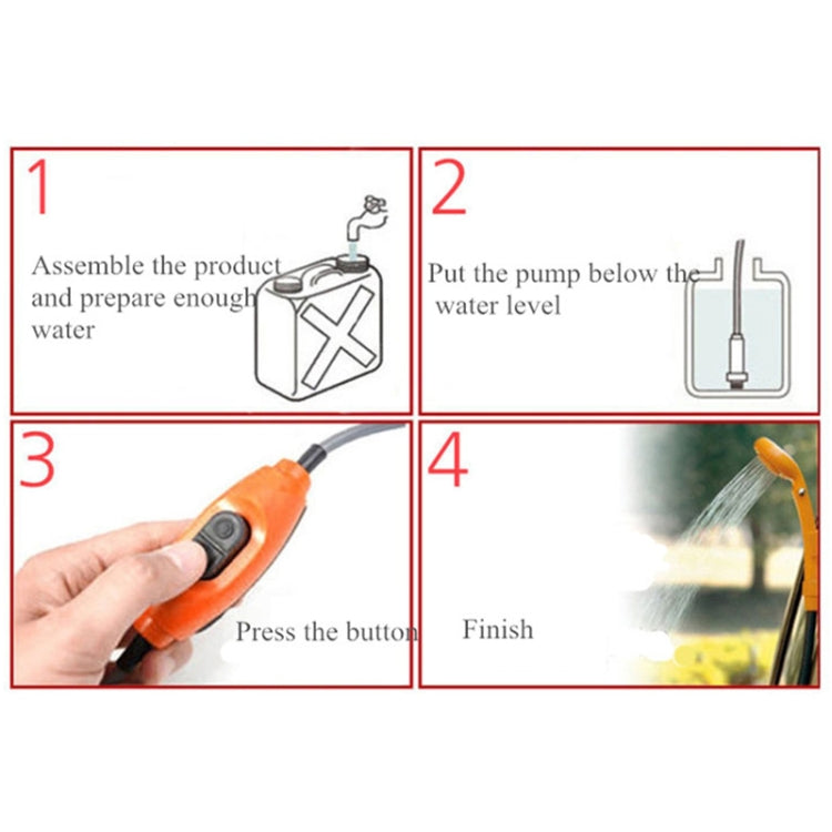 12V Portable Outdoor Car Electric Shower Sprinkler Washer (Blue) - Car washing supplies by PMC TechLife | Online Shopping South Africa | PMC TechLife | Buy Now Pay Later Mobicred
