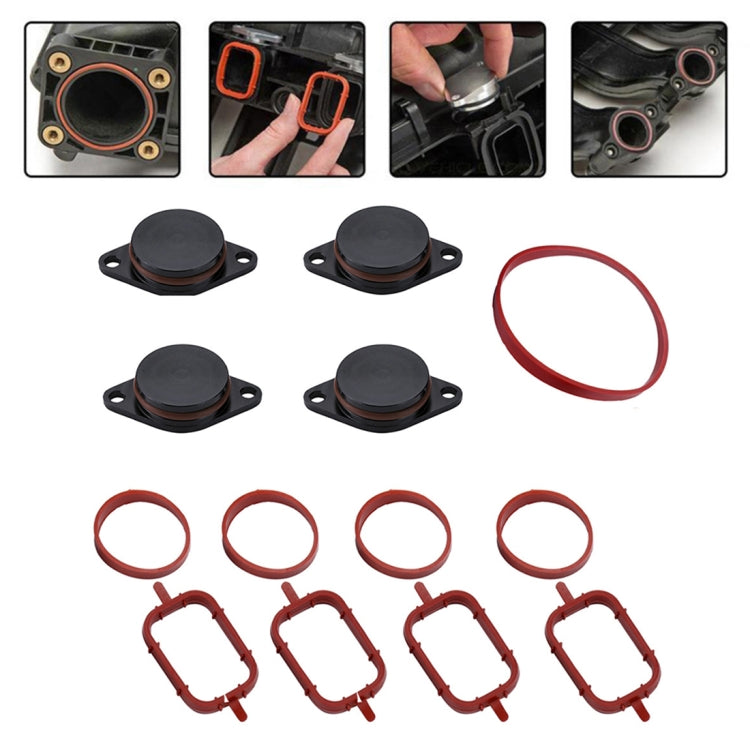 4x33mm Car Swirl Flap Air Intake Aluminum Gasket Remove Repair Kit(Black) - Engine Fittings by PMC TechLife | Online Shopping South Africa | PMC TechLife | Buy Now Pay Later Mobicred