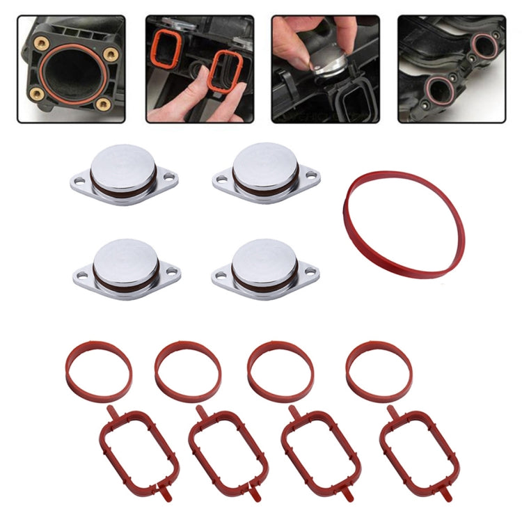 4x33mm Car Swirl Flap Air Intake Aluminum Gasket Remove Repair Kit(Silver) - Engine Fittings by PMC TechLife | Online Shopping South Africa | PMC TechLife | Buy Now Pay Later Mobicred