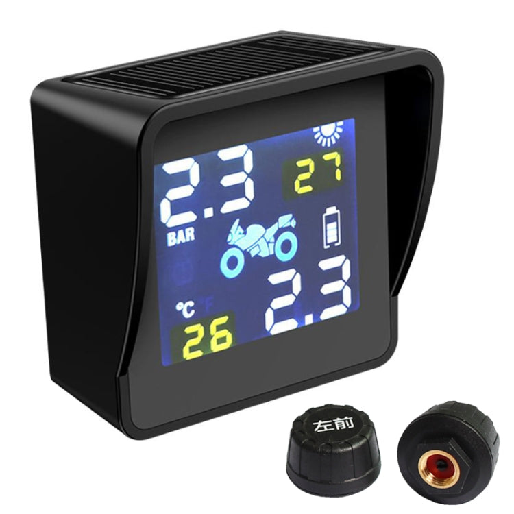 Universal Motorcycle Wireless High Precision Solar Energy TPMS Tire Pressure Alarm System External Tire Monitor - Electrical System by PMC TechLife | Online Shopping South Africa | PMC TechLife | Buy Now Pay Later Mobicred