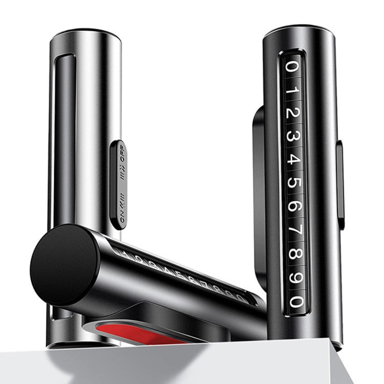 Car Metal Roller Creative Temporary Parking Card Parking Number Card (Silver) - Parking Card by PMC TechLife | Online Shopping South Africa | PMC TechLife | Buy Now Pay Later Mobicred