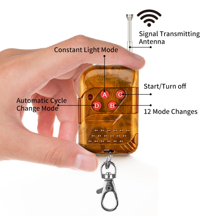 DC12V-24V / 18W 4 in 1 Front Grille Emergency Strobe Flash Warning Light Pickup 12LEDs Side Light Wireless Control 16 Modes (Red Light) - Warning Lights by PMC TechLife | Online Shopping South Africa | PMC TechLife | Buy Now Pay Later Mobicred