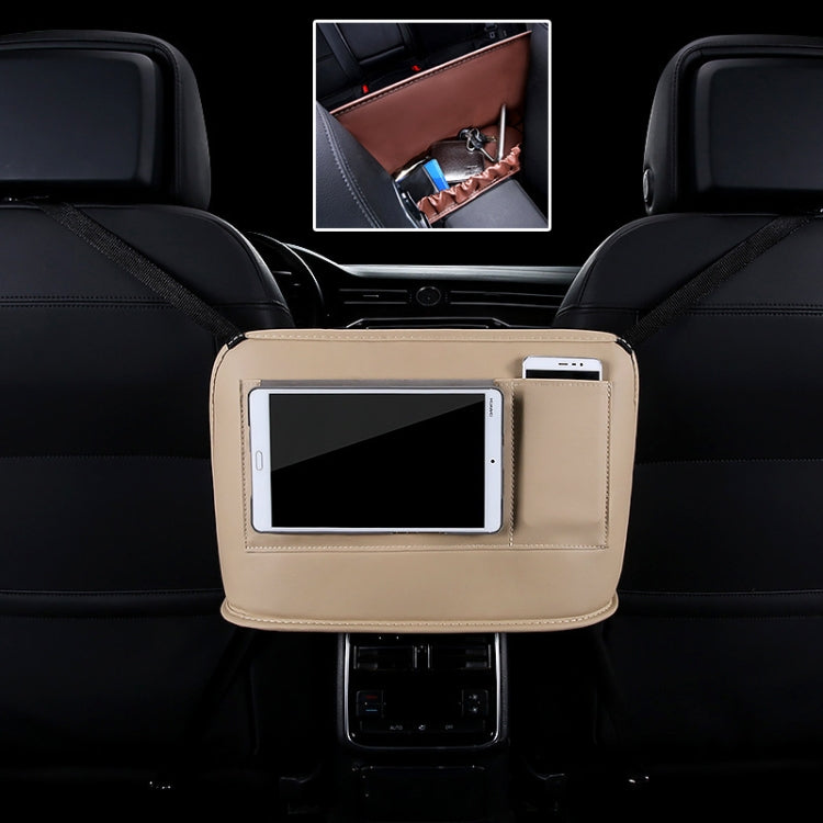 Car Front Seat Hanging Bag Mobile Phone Storage Bag (Beige) - Stowing Tidying by PMC Jewellery | Online Shopping South Africa | PMC Jewellery | Buy Now Pay Later Mobicred