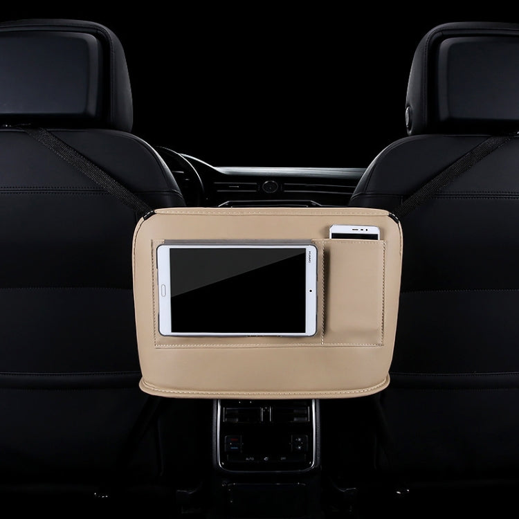Car Front Seat Hanging Bag Mobile Phone Storage Bag (Beige) - Stowing Tidying by PMC Jewellery | Online Shopping South Africa | PMC Jewellery | Buy Now Pay Later Mobicred