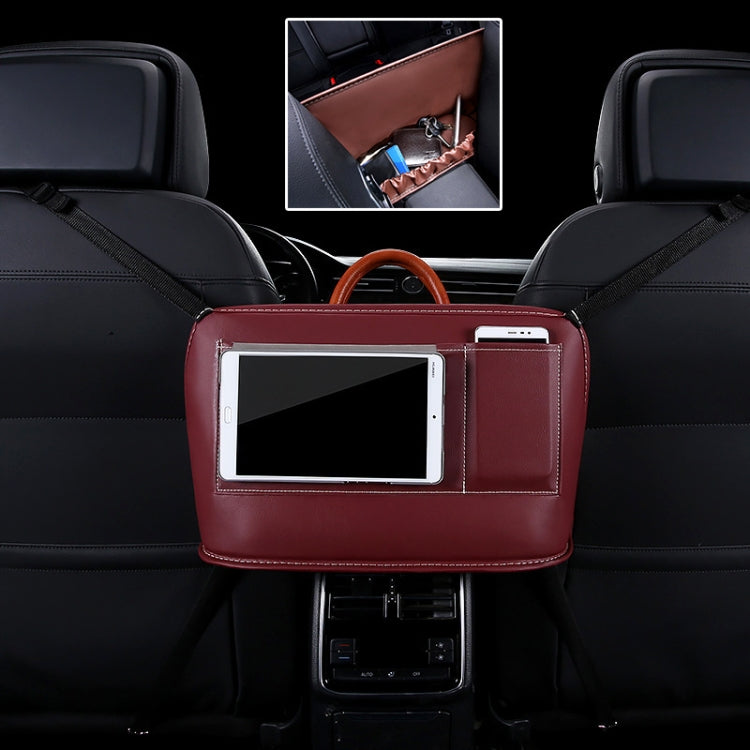 Car Front Seat Hanging Bag Mobile Phone Storage Bag (Wine Red) - free shipping - PMC Jewellery - Order now!