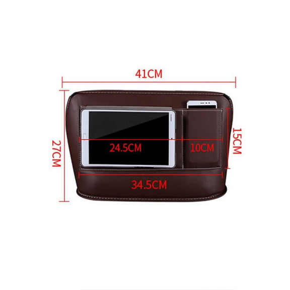 Car Front Seat Hanging Bag Mobile Phone Storage Bag (Wine Red)