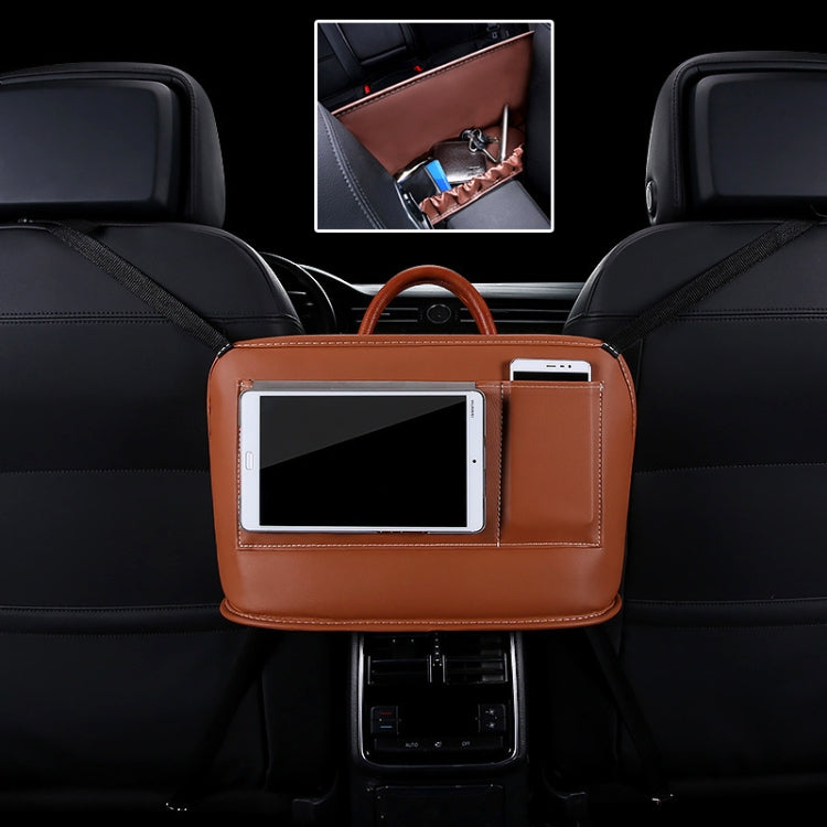 Car Front Seat Hanging Bag Mobile Phone Storage Bag (Brown) - Stowing Tidying by PMC Jewellery | Online Shopping South Africa | PMC Jewellery | Buy Now Pay Later Mobicred