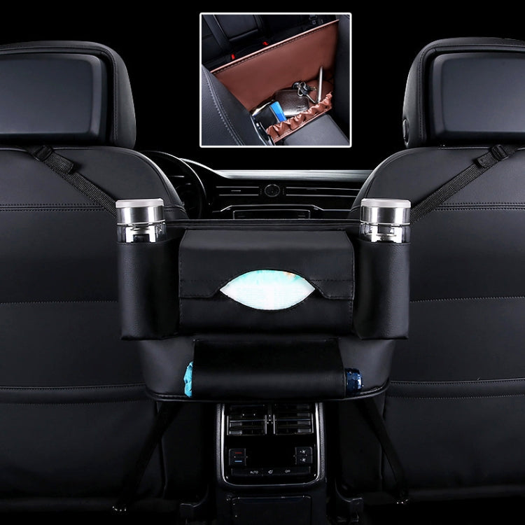 Car Front Seat Hanging Bag Paper Towel / Water Cup Storage Bag(Black) - Tissue Boxes by PMC Jewellery | Online Shopping South Africa | PMC Jewellery | Buy Now Pay Later Mobicred