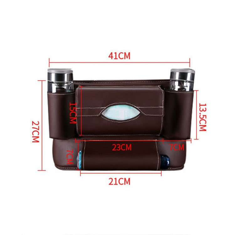 Car Front Seat Hanging Bag Paper Towel / Water Cup Storage Bag(Wine Red) - Tissue Boxes by PMC Jewellery | Online Shopping South Africa | PMC Jewellery | Buy Now Pay Later Mobicred