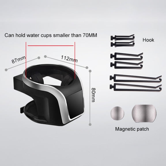 2 in 1 Car Air Outlet Magnetic Mount Beverage Cup Stand Phone Holder(Red)