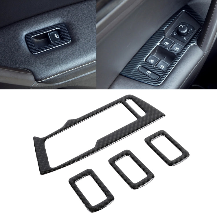 Car Carbon Fiber Window Glass Lifter Panel Decorative Sticker for Volkswagen Tiguan L - Car Interior Mouldings by PMC TechLife | Online Shopping South Africa | PMC TechLife | Buy Now Pay Later Mobicred
