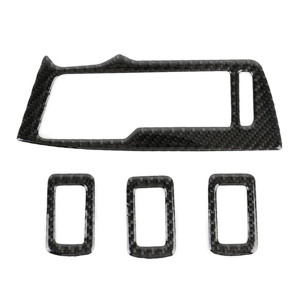 Car Carbon Fiber Window Glass Lifter Panel Decorative Sticker for Volkswagen Tiguan L