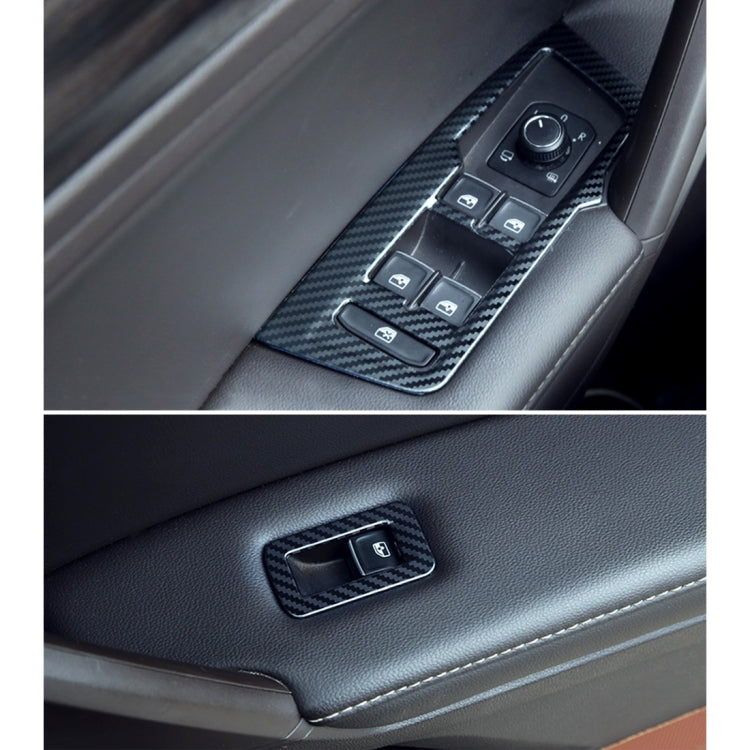 Car Carbon Fiber Window Glass Lifter Panel Decorative Sticker for Volkswagen Tiguan L - Car Interior Mouldings by PMC TechLife | Online Shopping South Africa | PMC TechLife | Buy Now Pay Later Mobicred