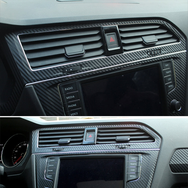 Car Carbon Fiber Central Control Air Outlet Frame Decorative Sticker for Volkswagen Tiguan L