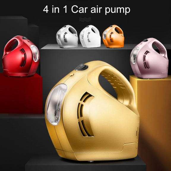 DC 12V 100W Four In One Portable  Car Tire Pump Inflatable Pump(Orange)