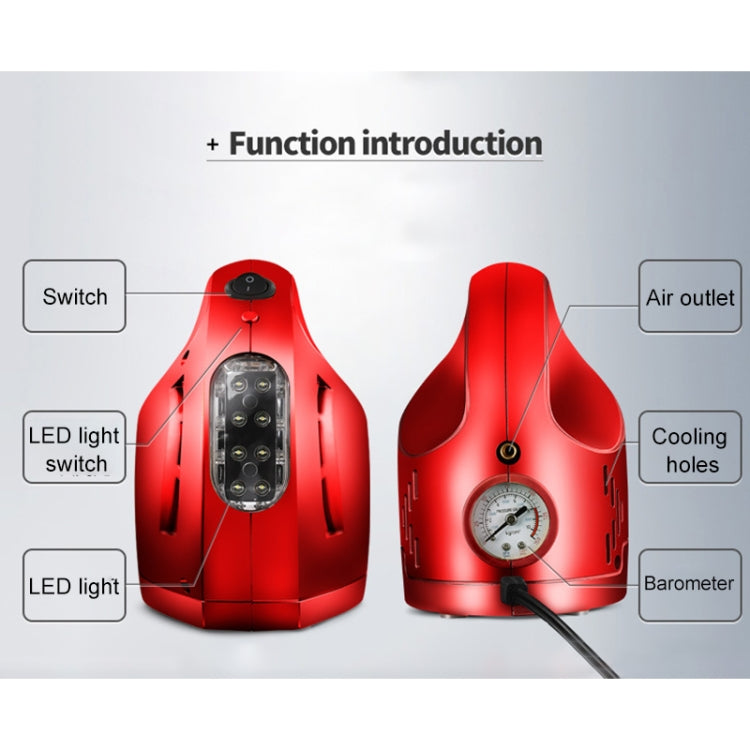 DC 12V 100W Four In One Portable  Car Tire Pump Inflatable Pump(Red) - Inflatable Pump by PMC TechLife | Online Shopping South Africa | PMC TechLife