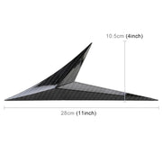 Modified Fender Side Wing Sticker Blade Side Shark Gill Car Body Decorative Sticker for Honda 10th Generation Civic, Carbon Fiber