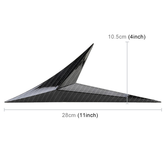 Modified Fender Side Wing Sticker Blade Side Shark Gill Car Body Decorative Sticker for Honda 10th Generation Civic, Carbon Fiber