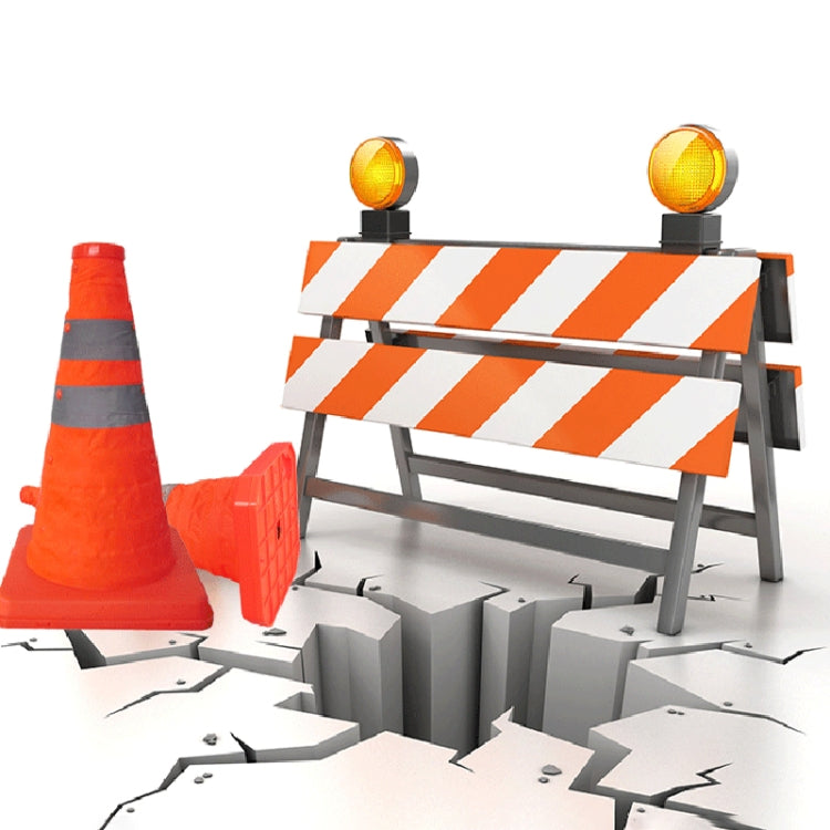 Lift Road Safety Road Cones with Warning Light Height: 30cm - Reflective Material by PMC Jewellery | Online Shopping South Africa | PMC Jewellery | Buy Now Pay Later Mobicred