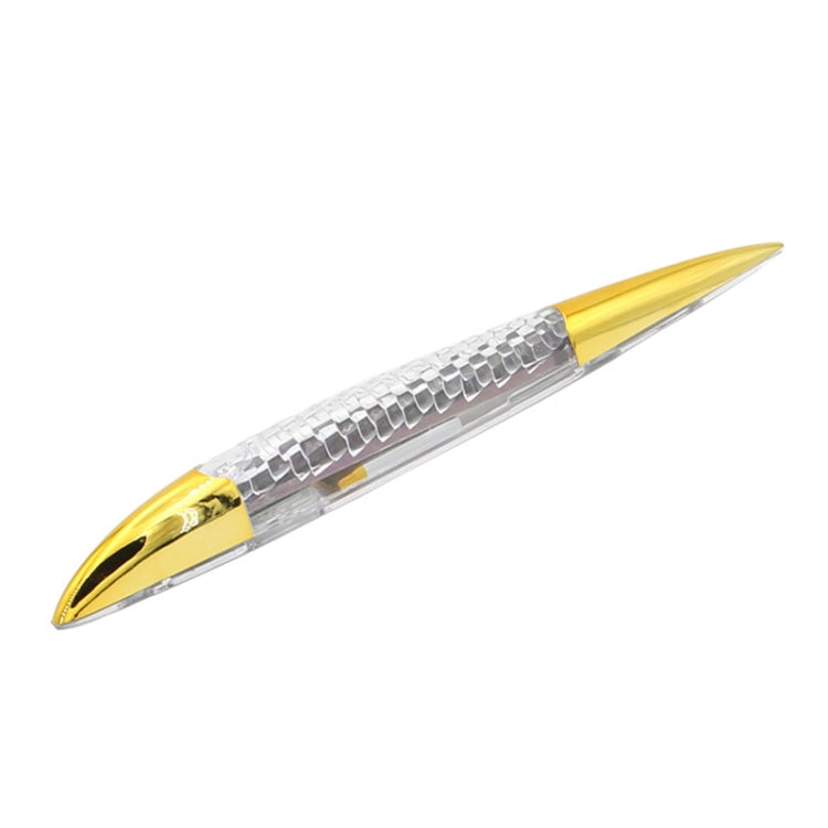 Car Solar Shark Gill Warning Lights Car Door Anti-collision Rear-end Collision LED Dlashing Lamp, Mode: Constant Bright + Flashing (Gold) - Warning Lights by PMC TechLife | Online Shopping South Africa | PMC TechLife | Buy Now Pay Later Mobicred