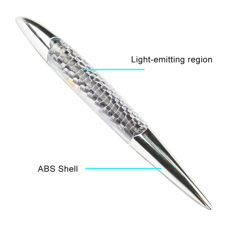 Car Solar Shark Gill Warning Lights Car Door Anti-collision Rear-end Collision LED Dlashing Lamp, Mode: Constant Bright + Flashing (Gold) - Warning Lights by PMC TechLife | Online Shopping South Africa | PMC TechLife | Buy Now Pay Later Mobicred