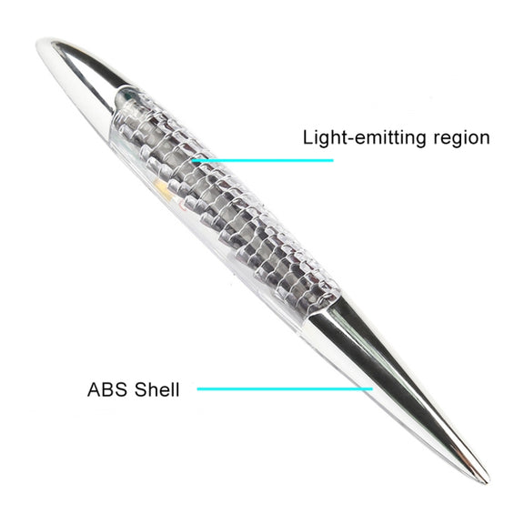 Car Solar Shark Gill Warning Lights Car Door Anti-collision Rear-end Collision LED Dlashing Lamp, Mode: Constant Bright + Flashing (Gold)