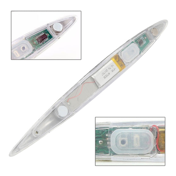 Car Solar Shark Gill Warning Lights Car Door Anti-collision Rear-end Collision LED Dlashing Lamp, Mode: Constant Bright + Flashing (Gold)
