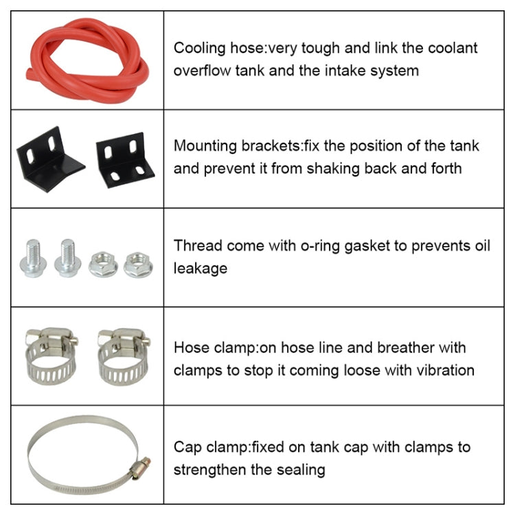 Car Universal Modified Aluminum Alloy Cooling Water Tank Bottle Can, Capacity: 800ML (Silver) - Engine Fittings by PMC TechLife | Online Shopping South Africa | PMC TechLife | Buy Now Pay Later Mobicred