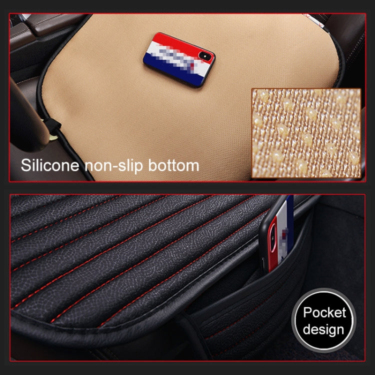 3 in 1 Car Seat Cushion Free Binding Half Inclusive Seat Mat Set (Coffee) - Seat Accessories by PMC TechLife | Online Shopping South Africa | PMC TechLife | Buy Now Pay Later Mobicred