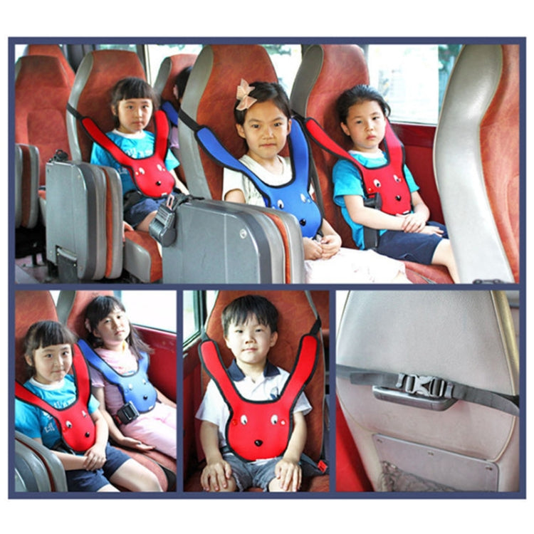 Car Child Rabbit Double Shoulder Seat Belt Adjuster (Blue) - free shipping - PMC Jewellery - Order now!