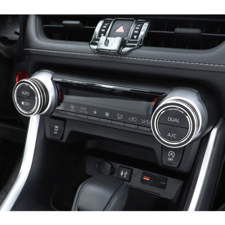 2 PCS Car Aluminum Alloy Air Conditioner Knob Case for Toyota RAV4 / Wildlander (Black) - Decoration Rings by PMC TechLife | Online Shopping South Africa | PMC TechLife | Buy Now Pay Later Mobicred