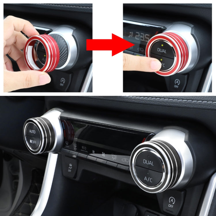 2 PCS Car Aluminum Alloy Air Conditioner Knob Case for Toyota RAV4 / Wildlander (Black) - Decoration Rings by PMC TechLife | Online Shopping South Africa | PMC TechLife | Buy Now Pay Later Mobicred