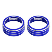2 PCS Car Aluminum Alloy Air Conditioner Knob Case for Toyota RAV4 / Wildlander (Blue)