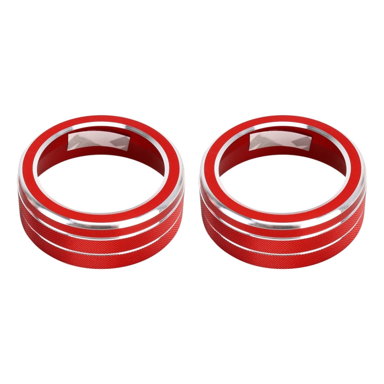 2 PCS Car Aluminum Alloy Air Conditioner Knob Case for Toyota RAV4 / Wildlander (Red)