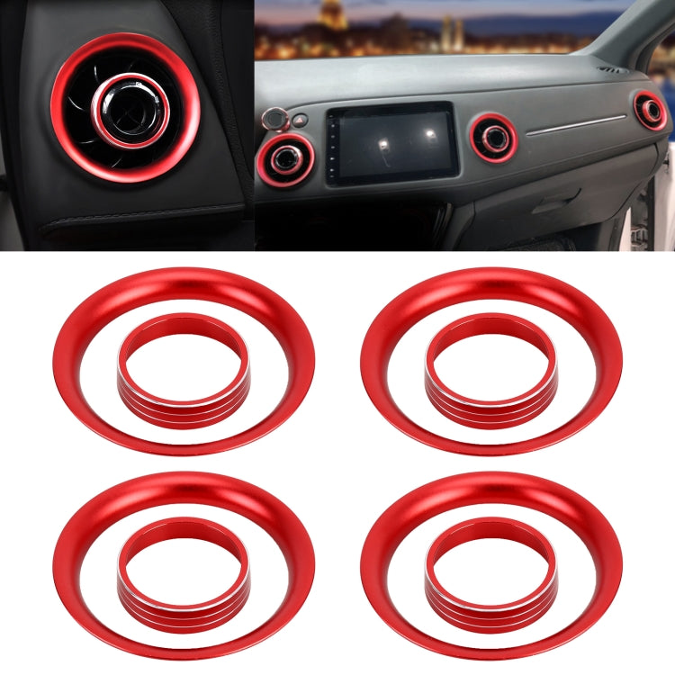 8 PCS Car Aluminum Alloy Air Conditioner Knob Case and Base for Honda XR-V (Red) - Decoration Rings by PMC TechLife | Online Shopping South Africa | PMC TechLife | Buy Now Pay Later Mobicred