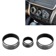 3 PCS Car Aluminum Alloy Air Conditioner Knob Case for Honda VEZEL / XR-V / Fit / GIENIA / City(Black) - Decoration Rings by PMC Jewellery | Online Shopping South Africa | PMC Jewellery | Buy Now Pay Later Mobicred