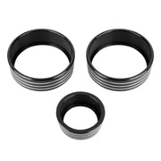 3 PCS Car Aluminum Alloy Air Conditioner Knob Case for Honda VEZEL / XR-V / Fit / GIENIA / City(Black)