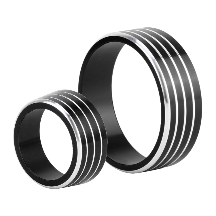 3 PCS Car Aluminum Alloy Air Conditioner Knob Case for Honda VEZEL / XR-V / Fit / GIENIA / City(Black)