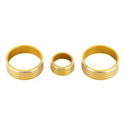 3 PCS Car Aluminum Alloy Air Conditioner Knob Case for Honda VEZEL / XR-V / Fit / GIENIA / City(Gold)