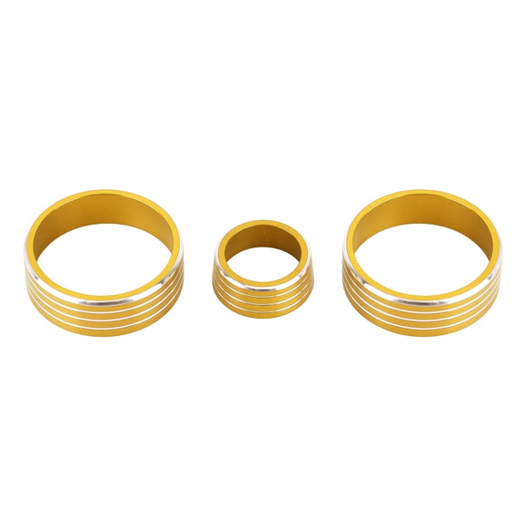 3 PCS Car Aluminum Alloy Air Conditioner Knob Case for Honda VEZEL / XR-V / Fit / GIENIA / City(Gold)